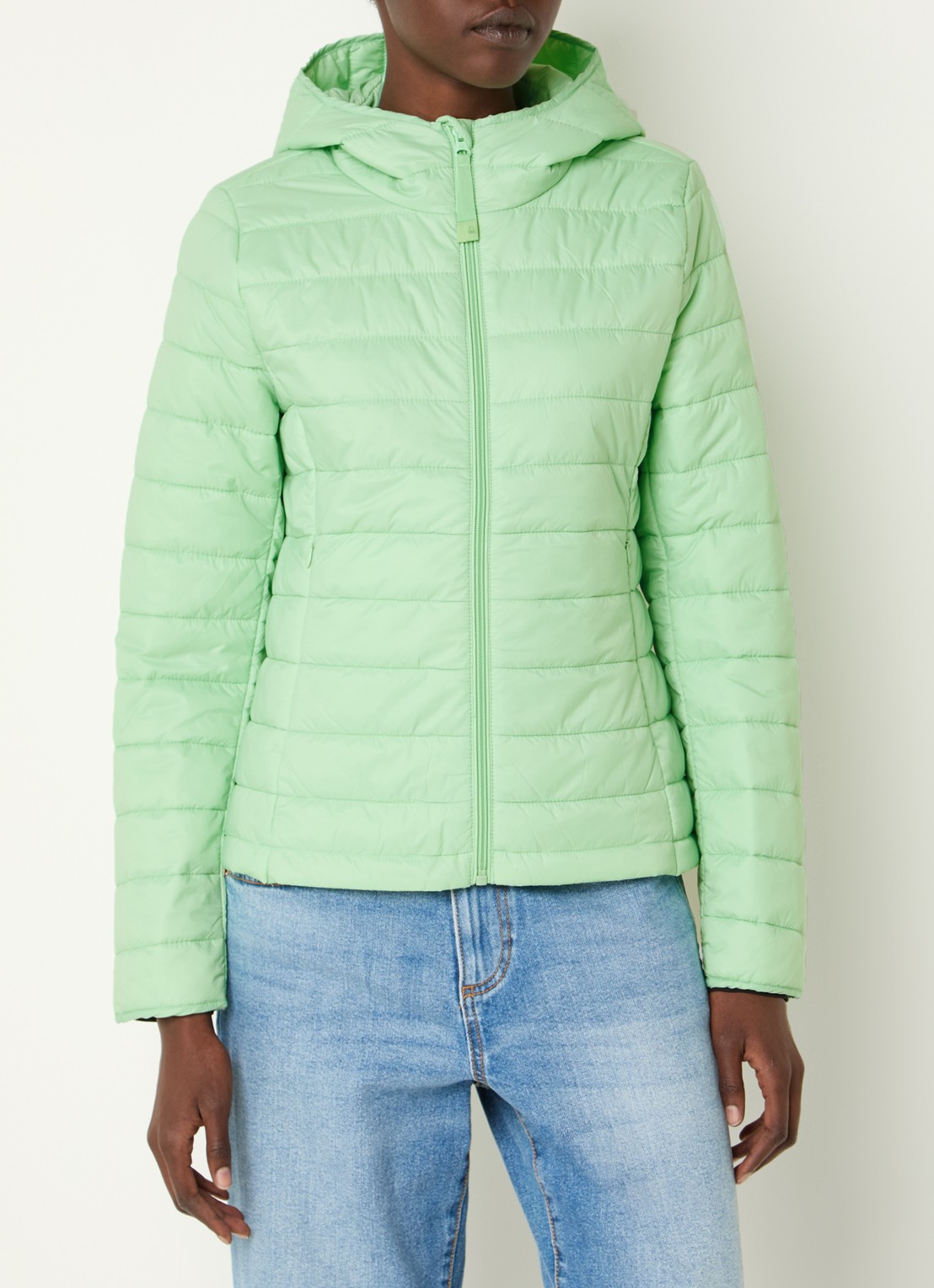 Benetton Gewatteerd jack met waterafstotende coating - detail 3 mint
