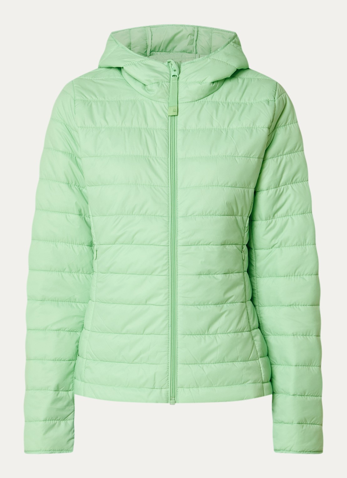 Benetton Gewatteerd jack met waterafstotende coating - voorkant mint