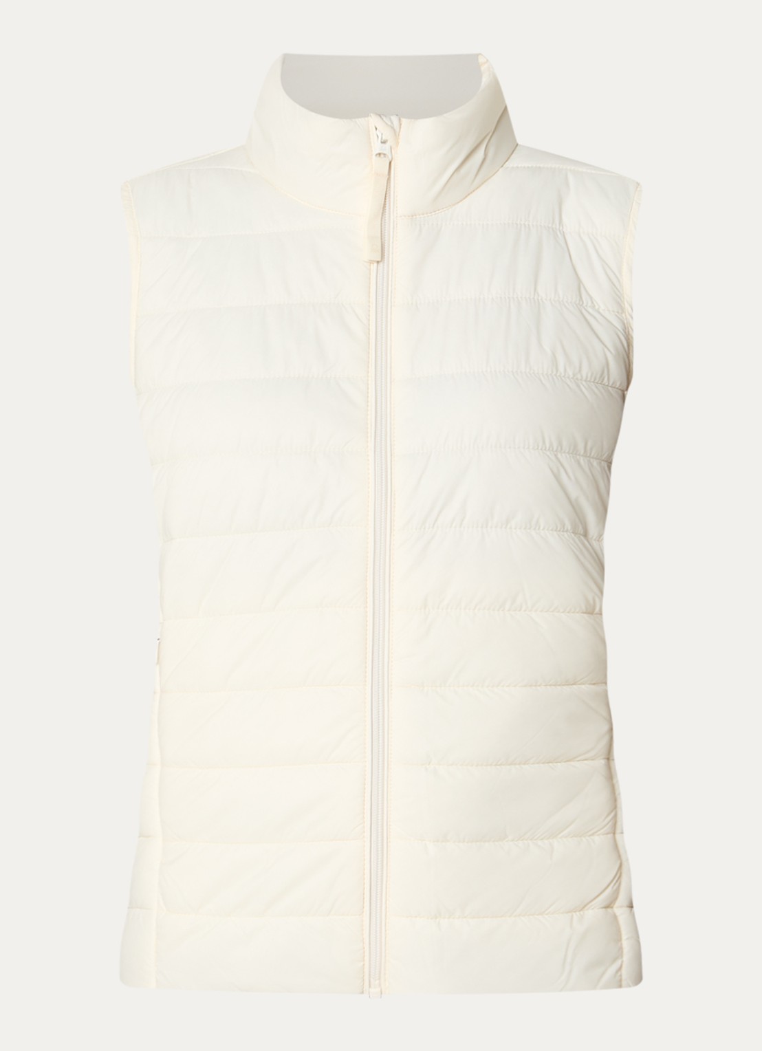 Benetton Gewatteerde bodywarmer met waterafstotende coating - voorkant 3 lichtbruin
