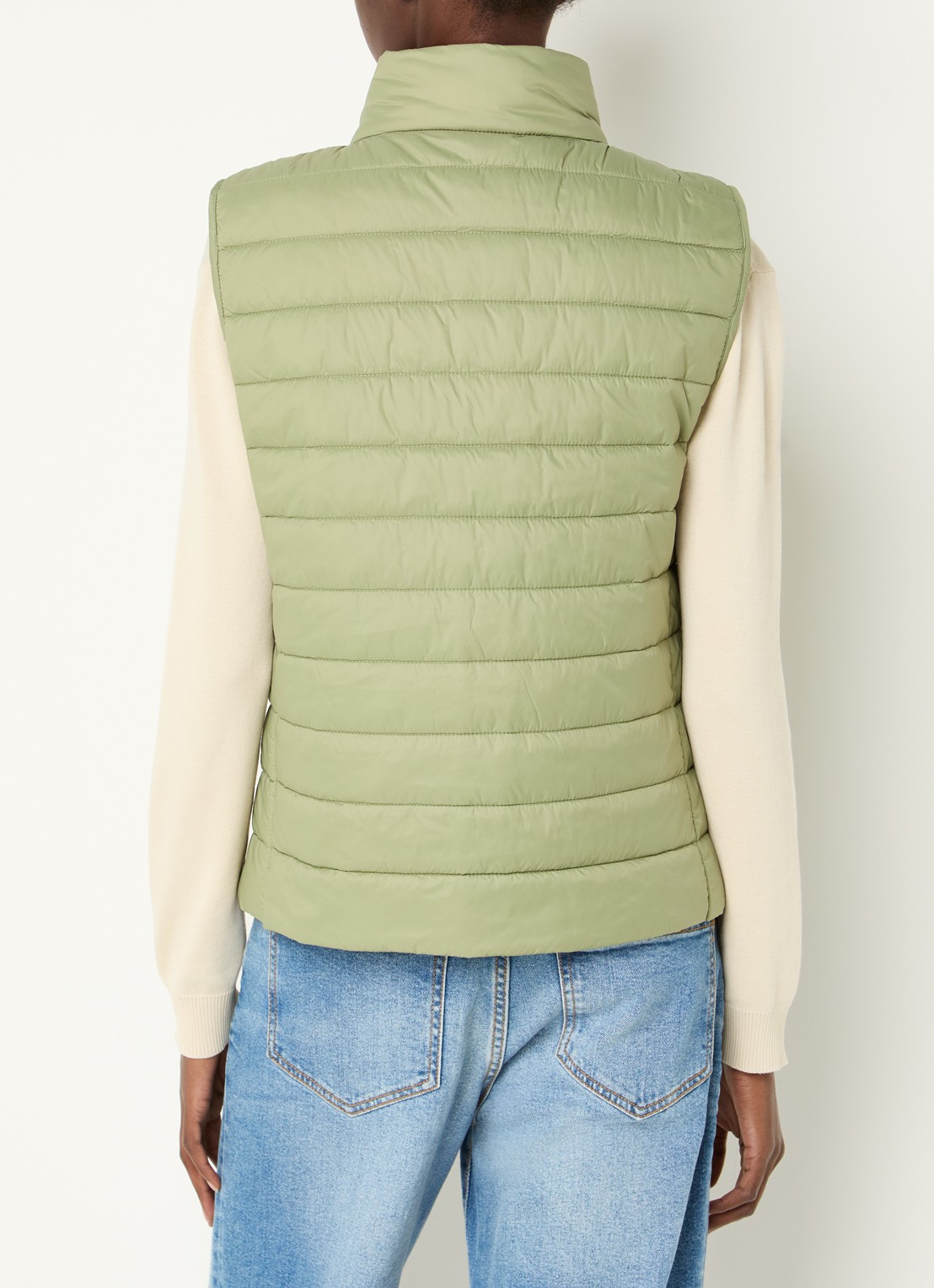 Benetton Gewatteerde bodywarmer met waterafstotende coating - achterkant 4 lichtgroen