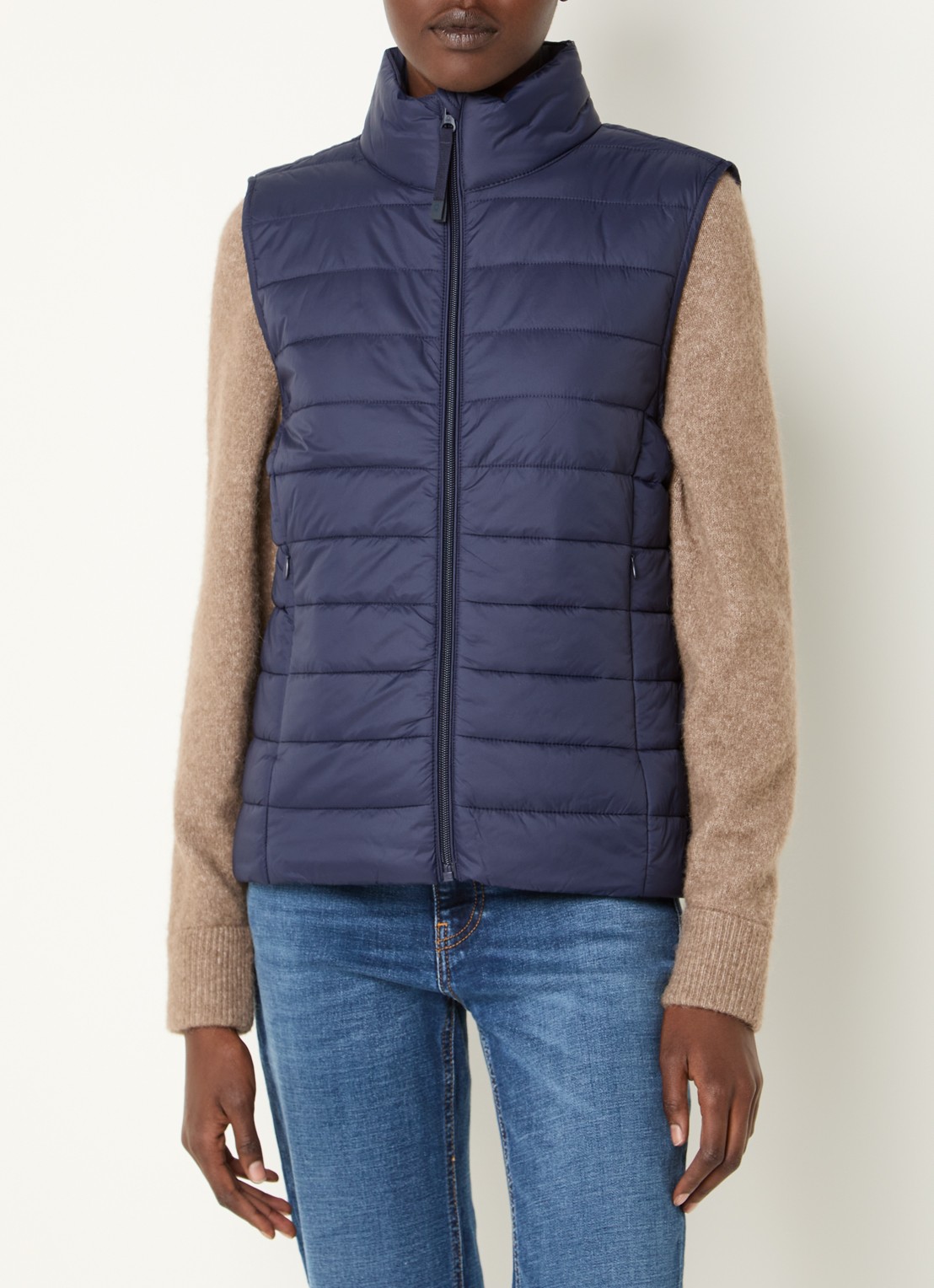 Benetton Gewatteerde bodywarmer met waterafstotende coating - detail 4 donkerblauw