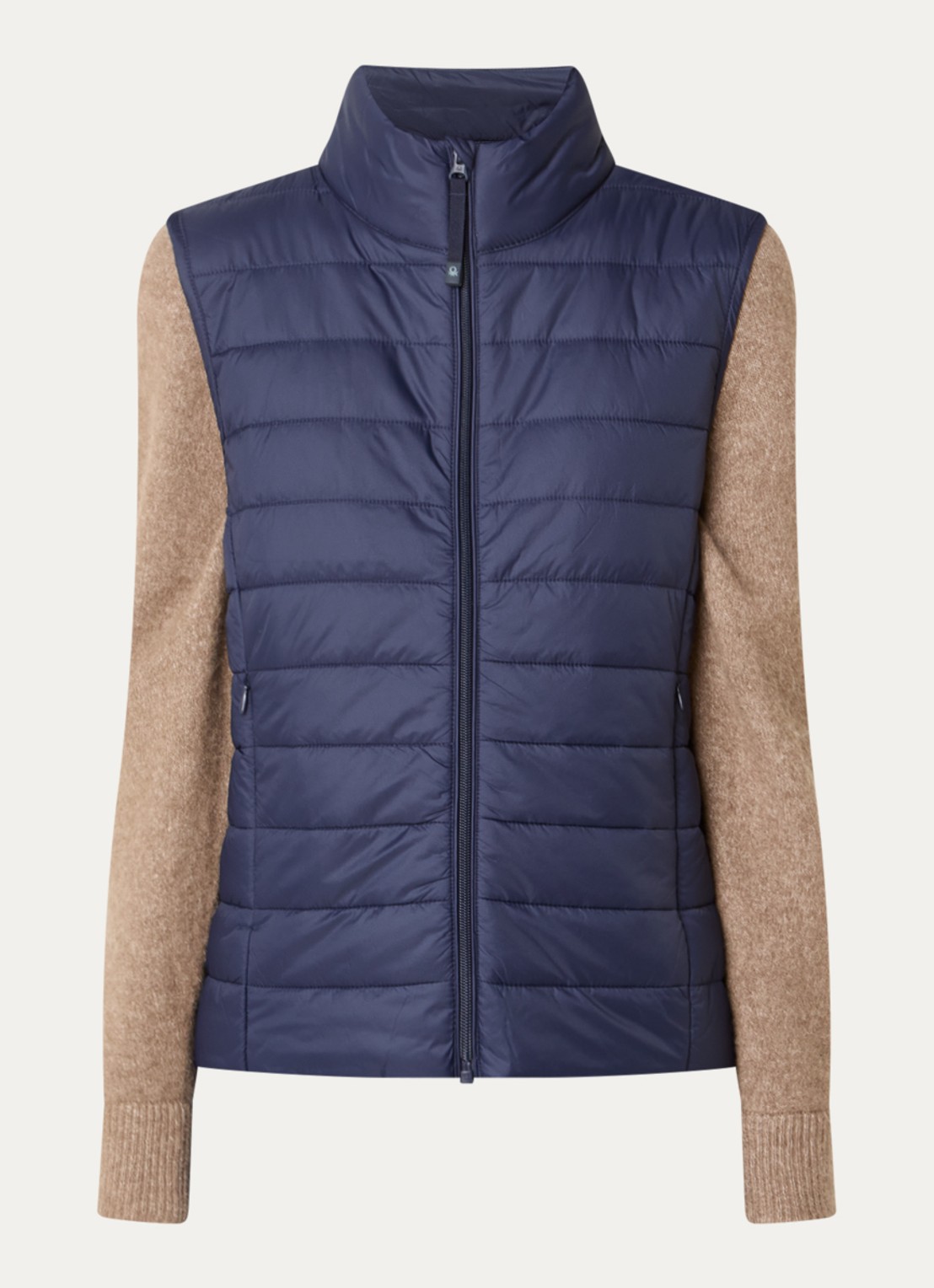 Benetton Gewatteerde bodywarmer met waterafstotende coating - voorkant 2 donkerblauw