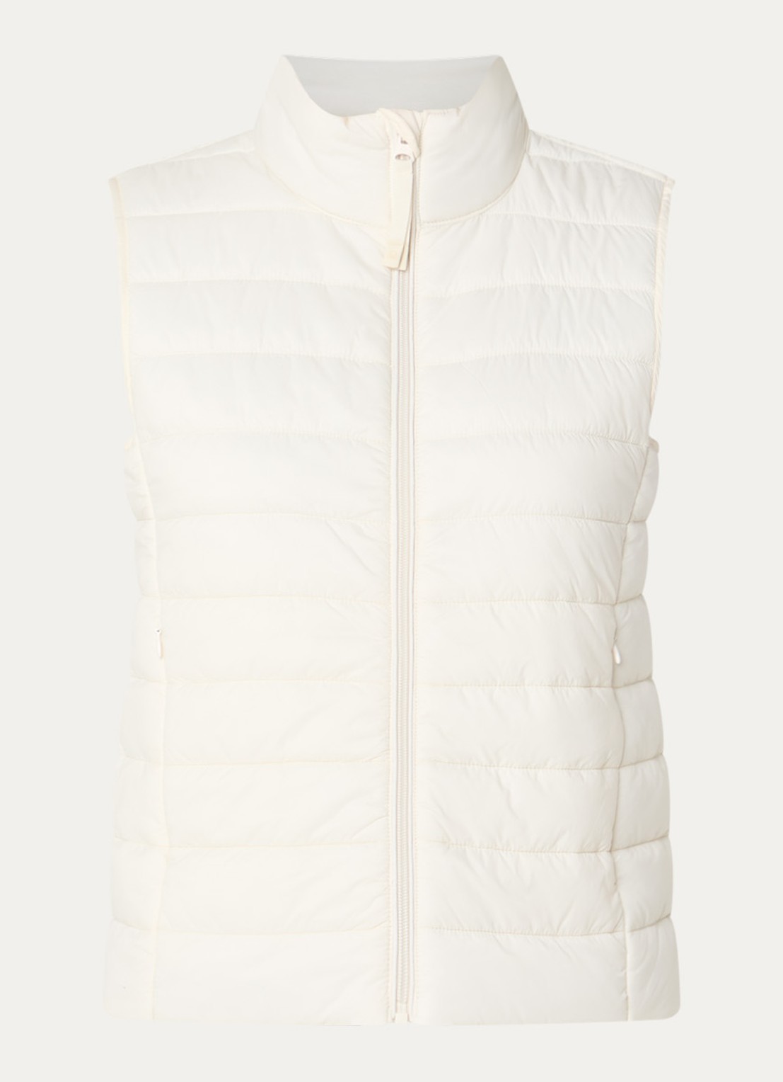 Benetton Gewatteerde bodywarmer met waterafstotende coating - voorkant zand