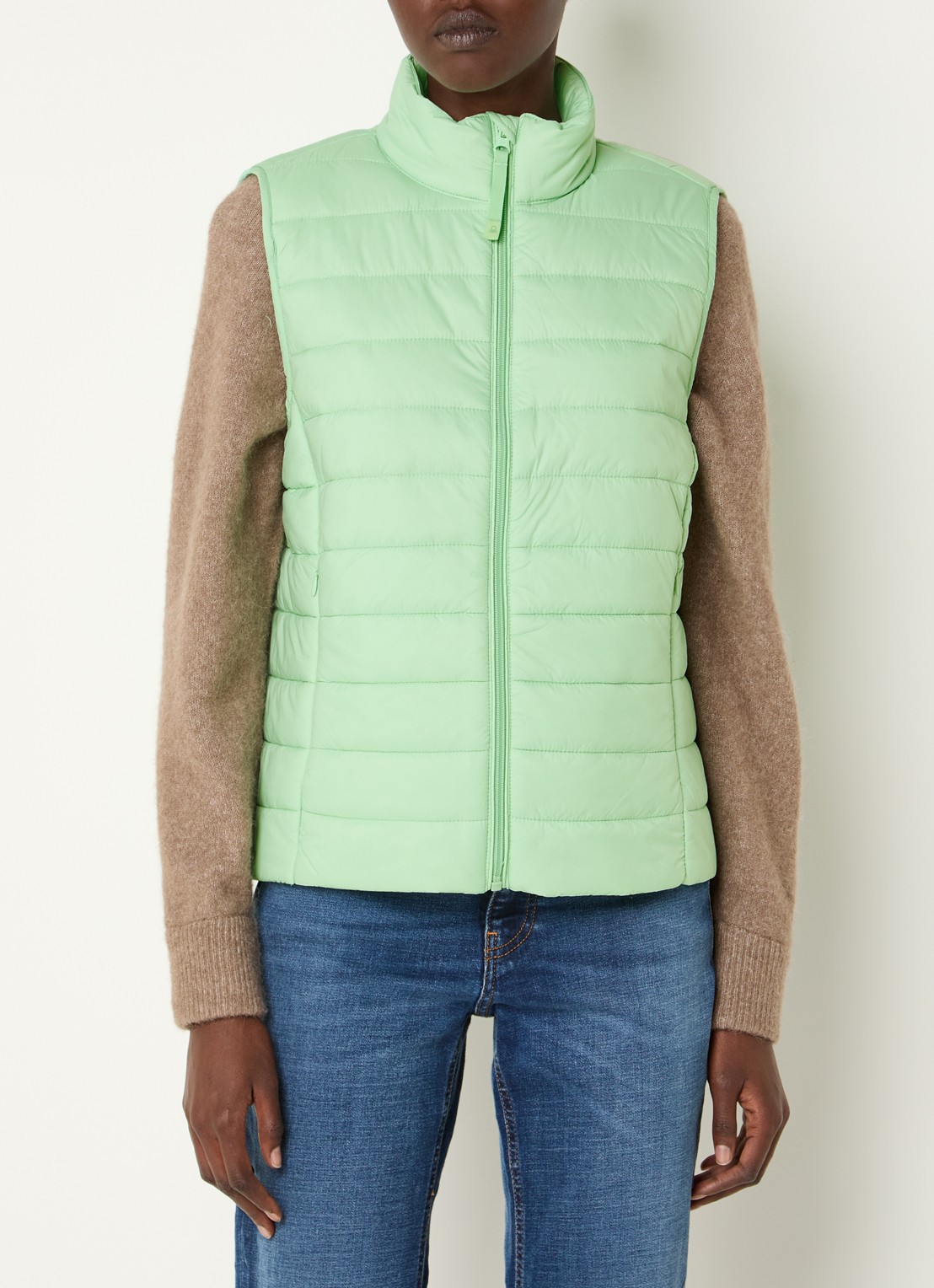 Benetton Gewatteerde bodywarmer met waterafstotende coating - detail 4 mint