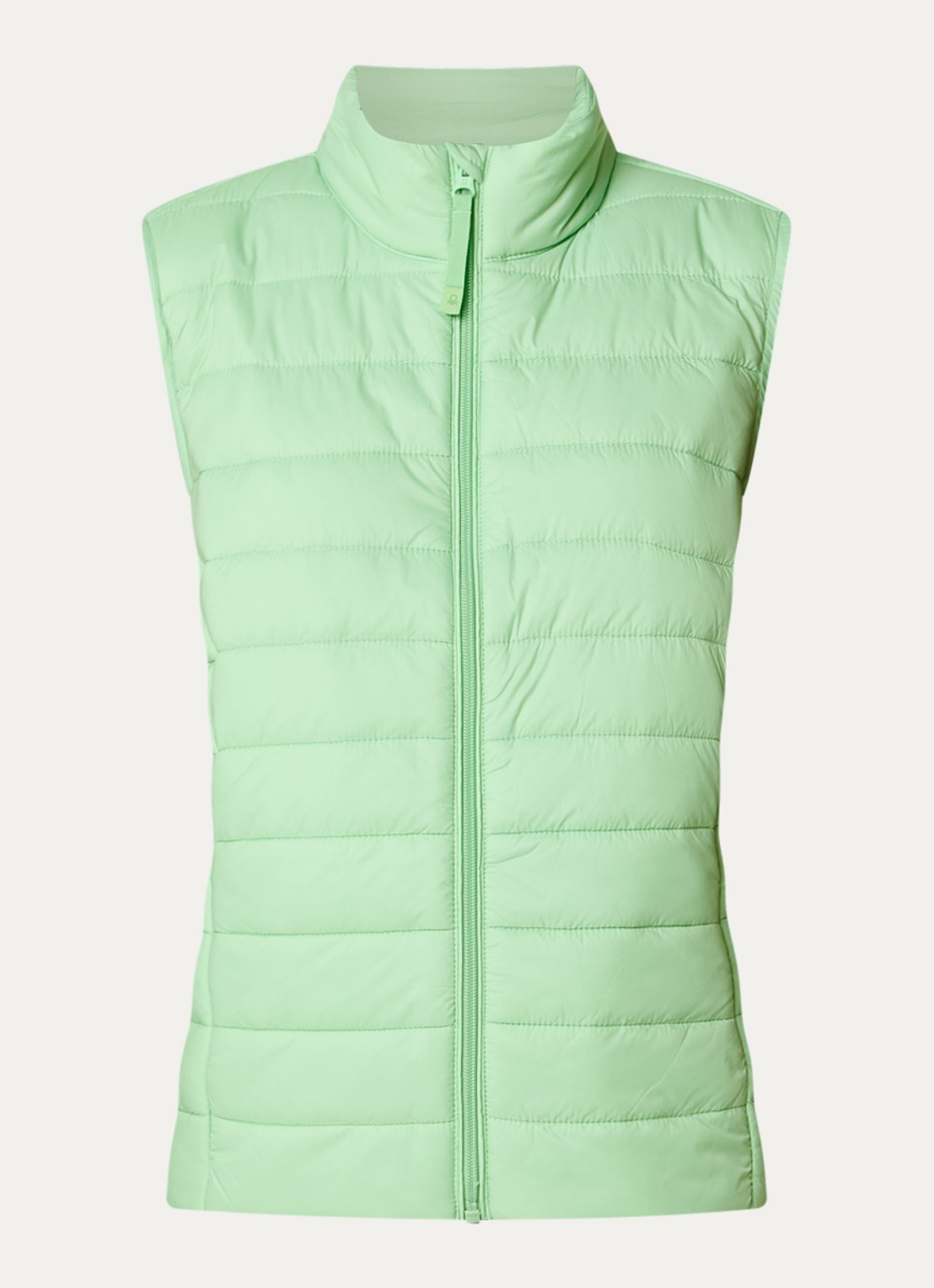 Benetton Gewatteerde bodywarmer met waterafstotende coating - voorkant mint