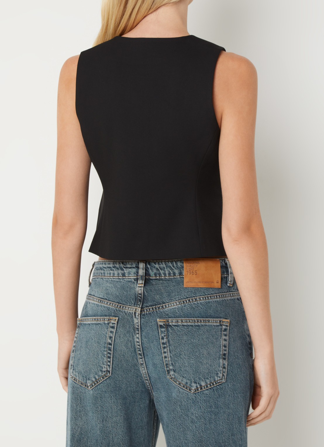 Benetton Gilet met ronde hals - achterkant 4 zwart