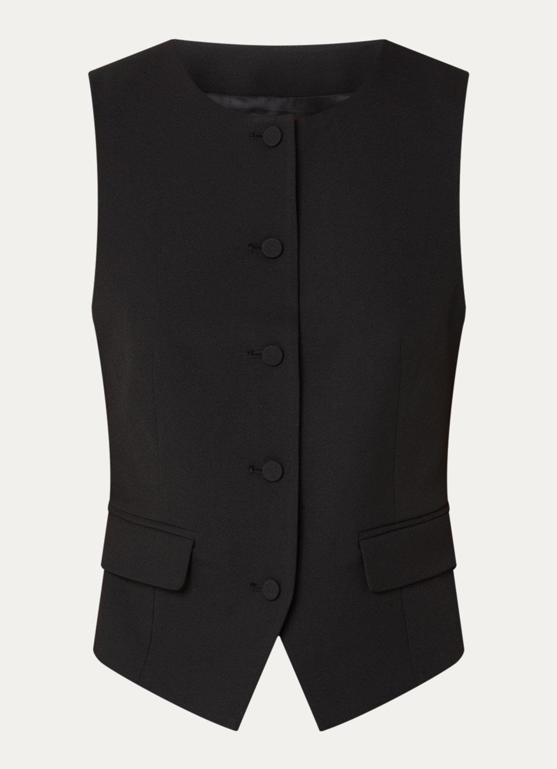 Benetton Gilet met ronde hals - voorkant 2 zwart