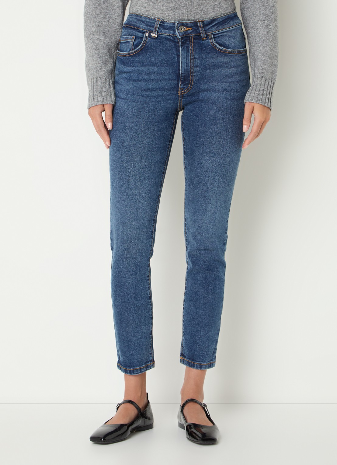 Benetton High waist skinny jeans met steekzakken - detail 4 indigo