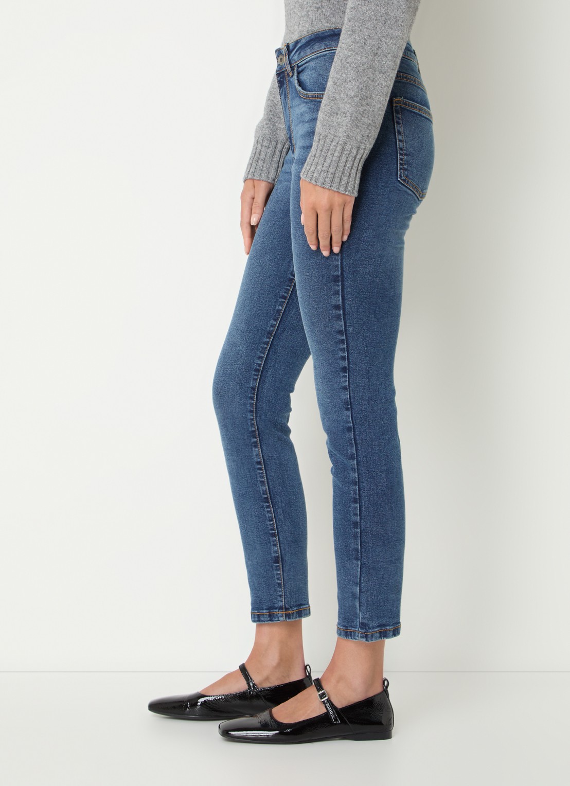 Benetton High waist skinny jeans met steekzakken - detail 5 indigo