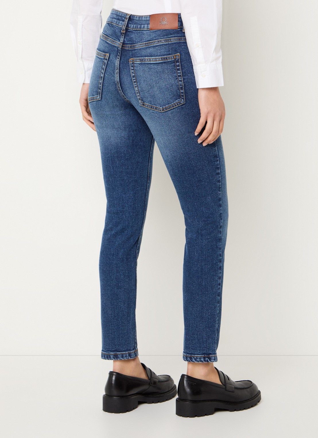 Benetton High waist skinny jeans met steekzakken - achterkant jeans