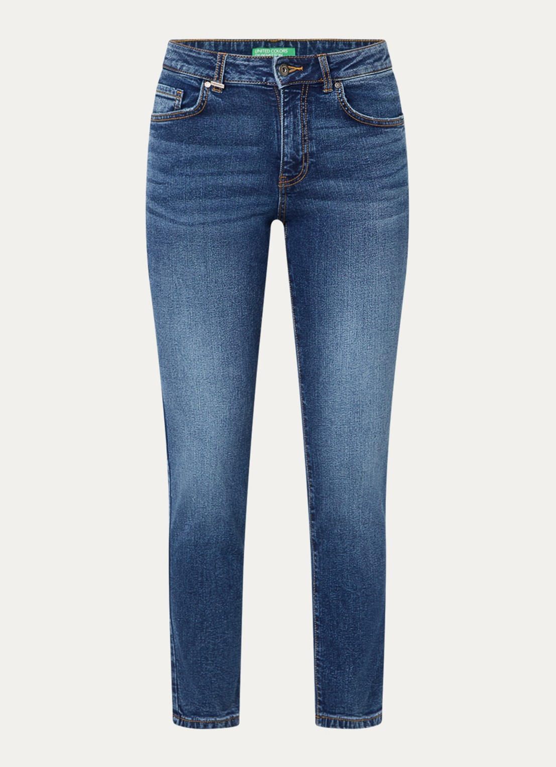Benetton High waist skinny jeans met steekzakken - voorkant 2 jeans
