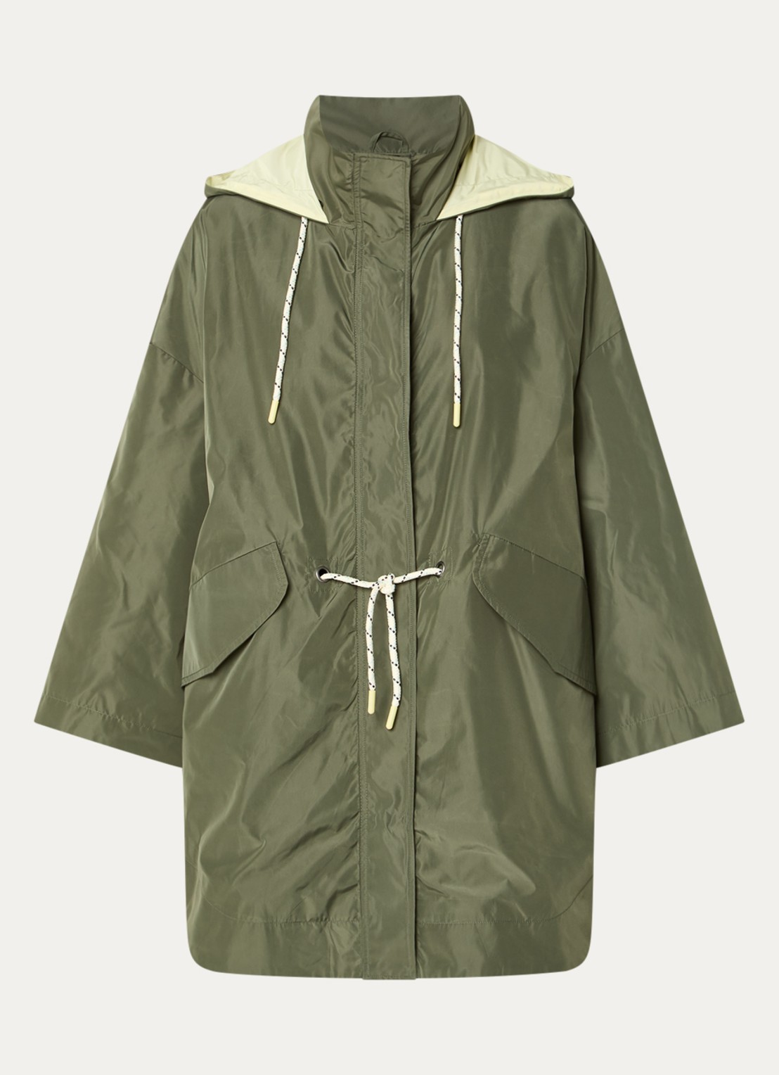 Benetton Jack met capuchon en klepzakken - voorkant 3 groen