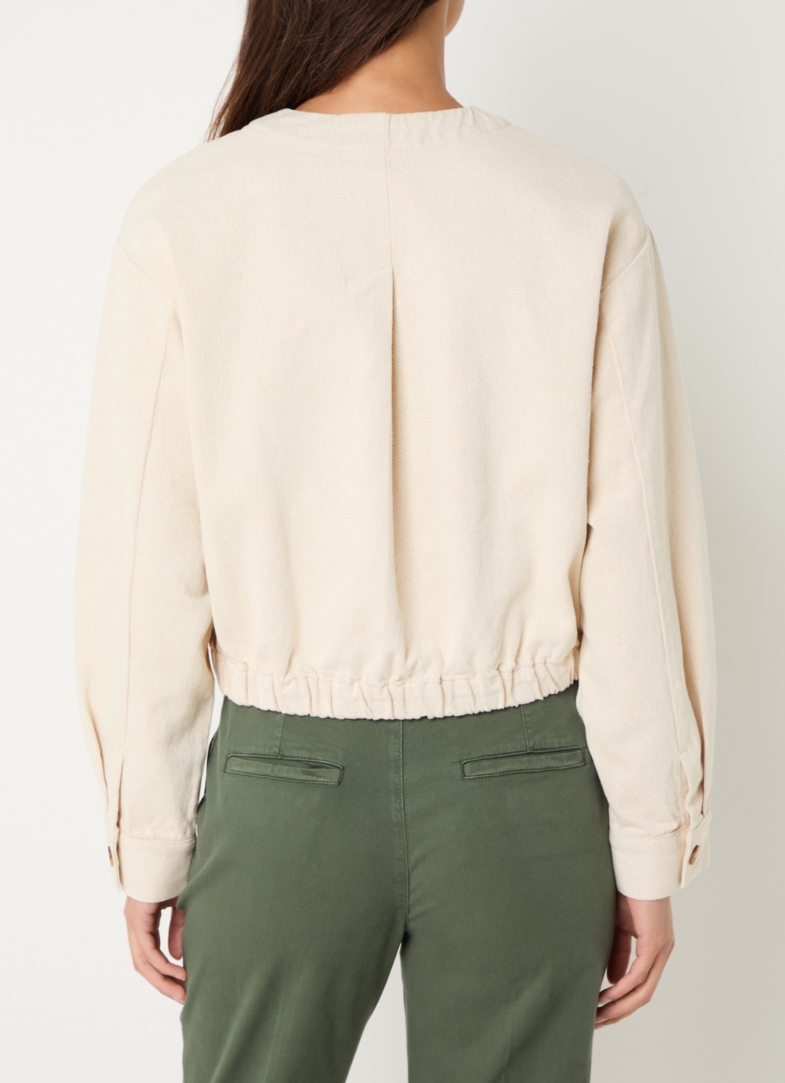Benetton Jack met klepzakken - achterkant 4 creme