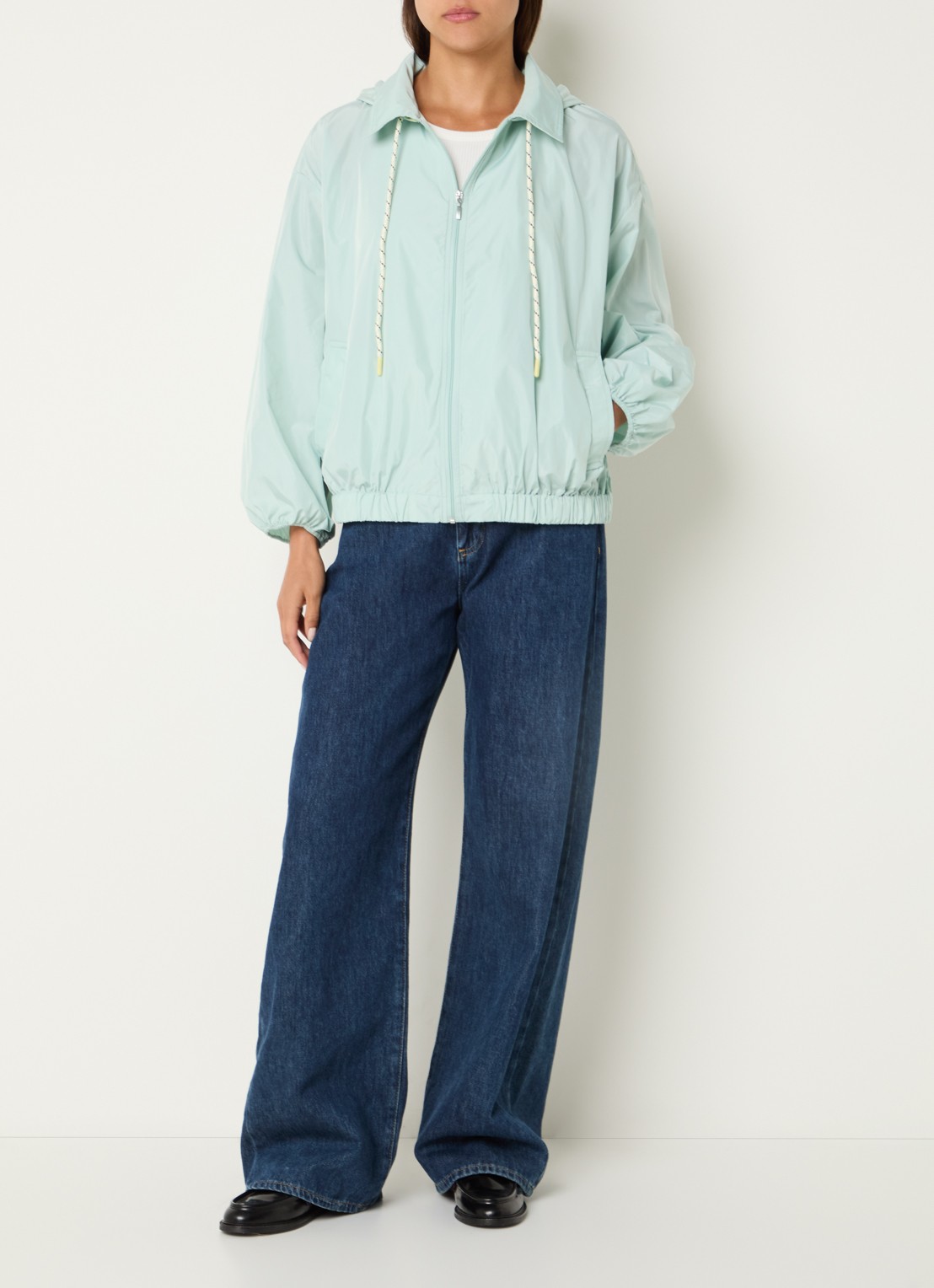 Benetton Jack met steekzakken en capuchon - voorkant 4 mint