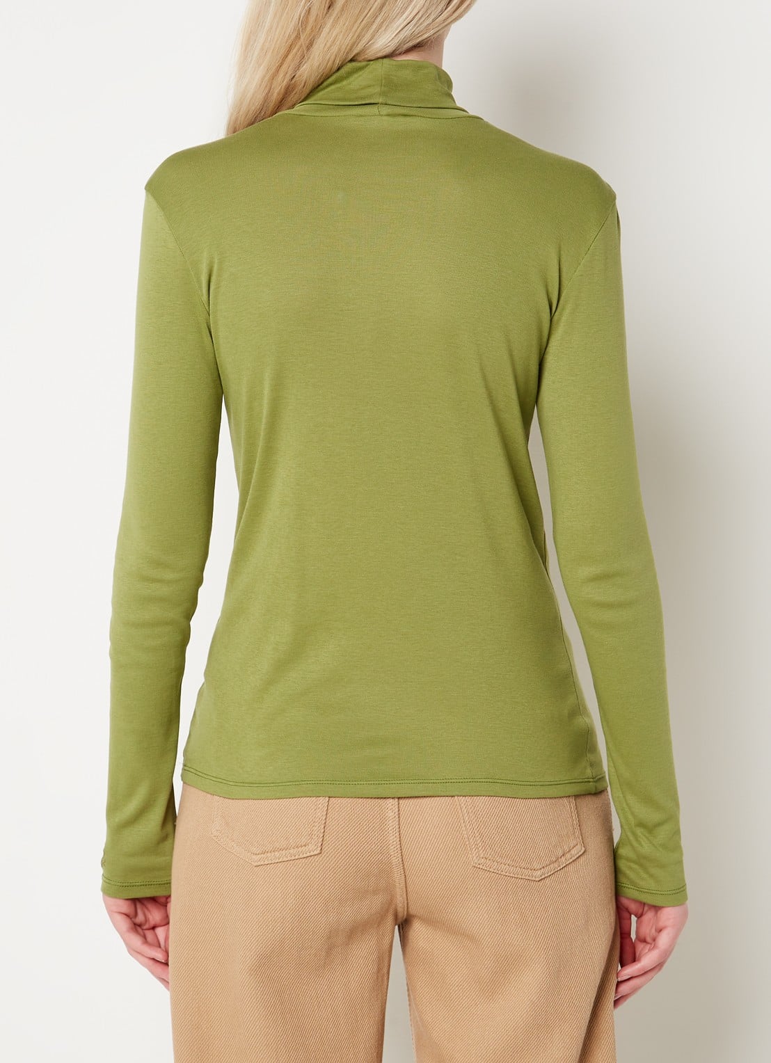 Benetton Longsleeve met col - achterkant groen