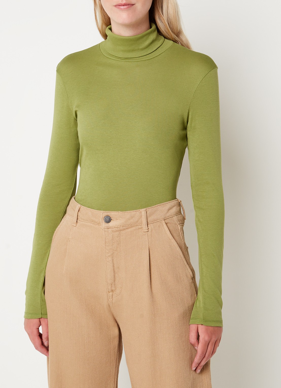 Benetton Longsleeve met col - detail 2 groen