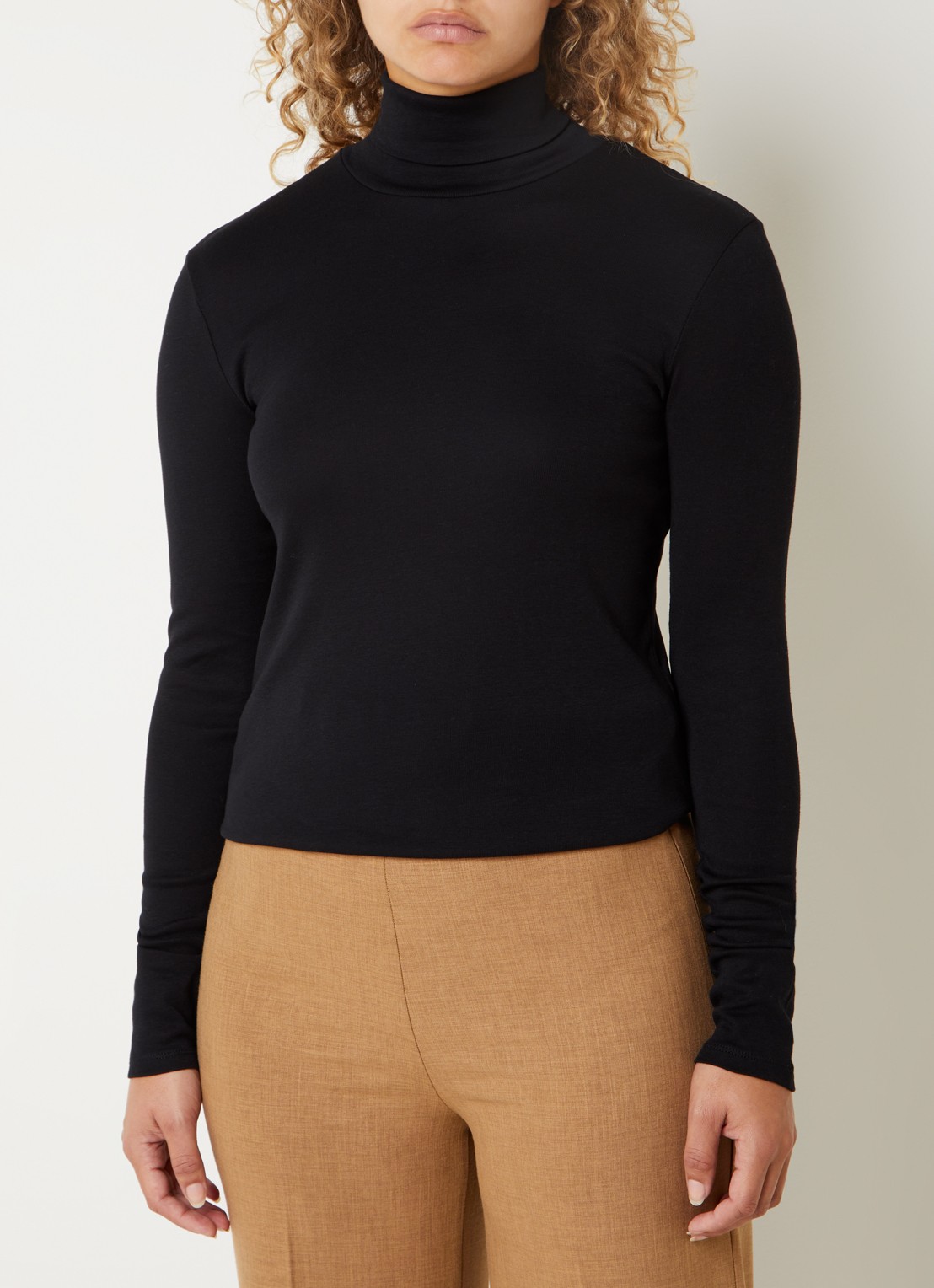Benetton Longsleeve met col - detail 4 zwart