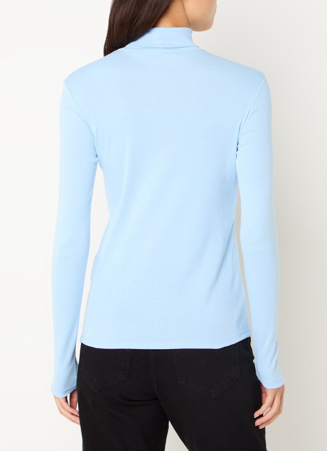 Benetton Longsleeve met col - achterkant 4 lichtblauw
