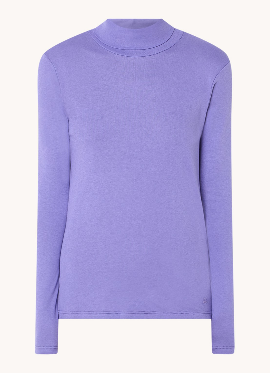 Benetton Longsleeve met col - voorkant 3 lavendel