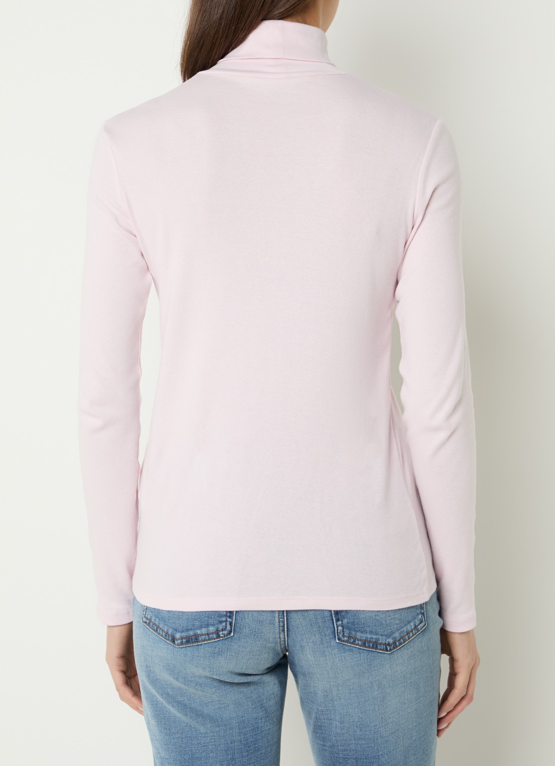 Benetton Longsleeve met col - achterkant 4 lichtroze
