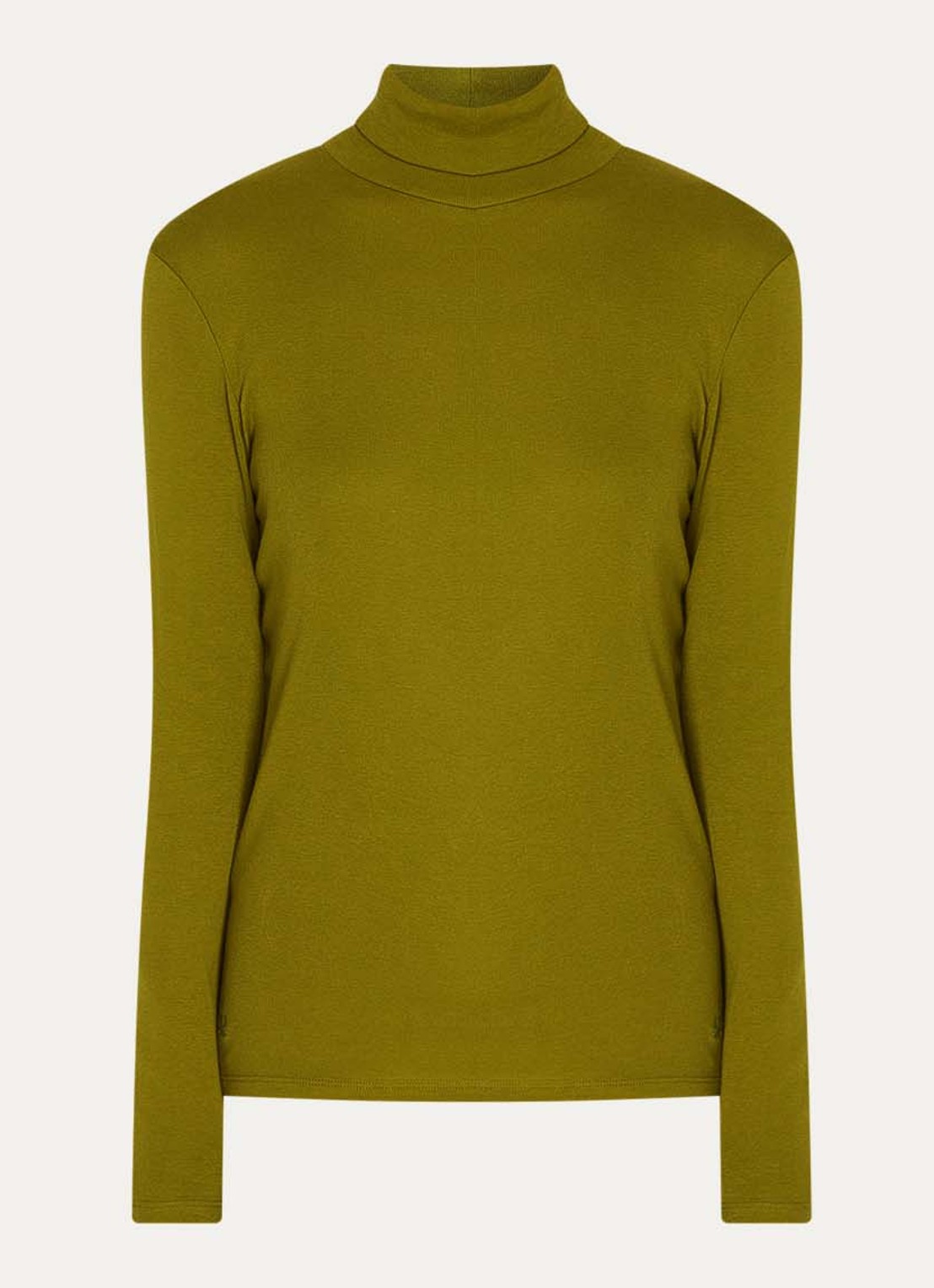 Benetton Longsleeve met col - voorkant 3 donkergroen
