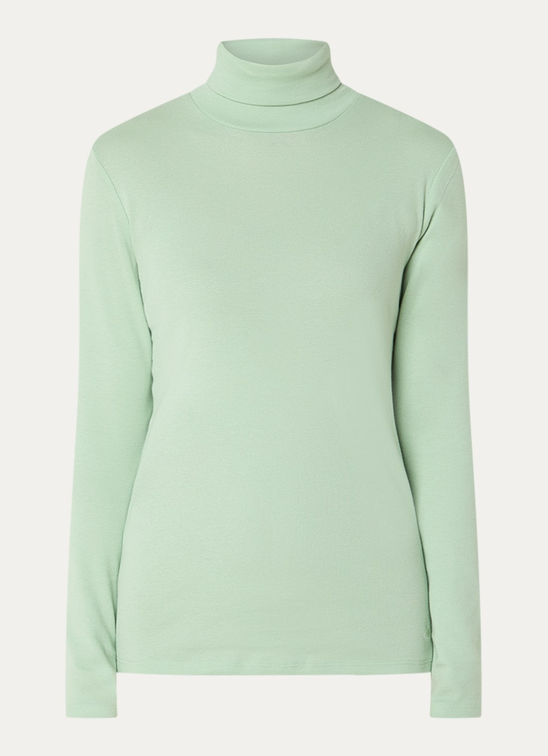 Benetton Longsleeve met col - voorkant 2 lichtgroen
