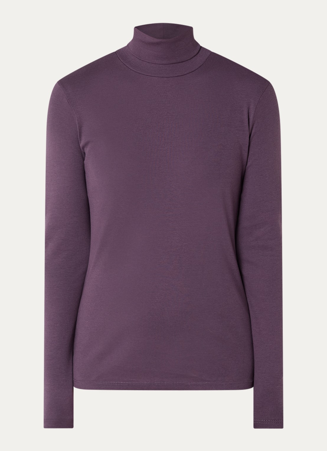 Benetton Longsleeve met col - voorkant 3 aubergine