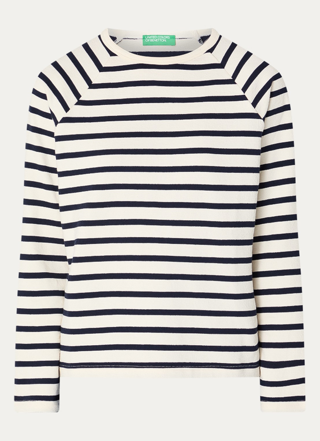 Benetton Longsleeve met streepprint - voorkant 2 donkerblauw