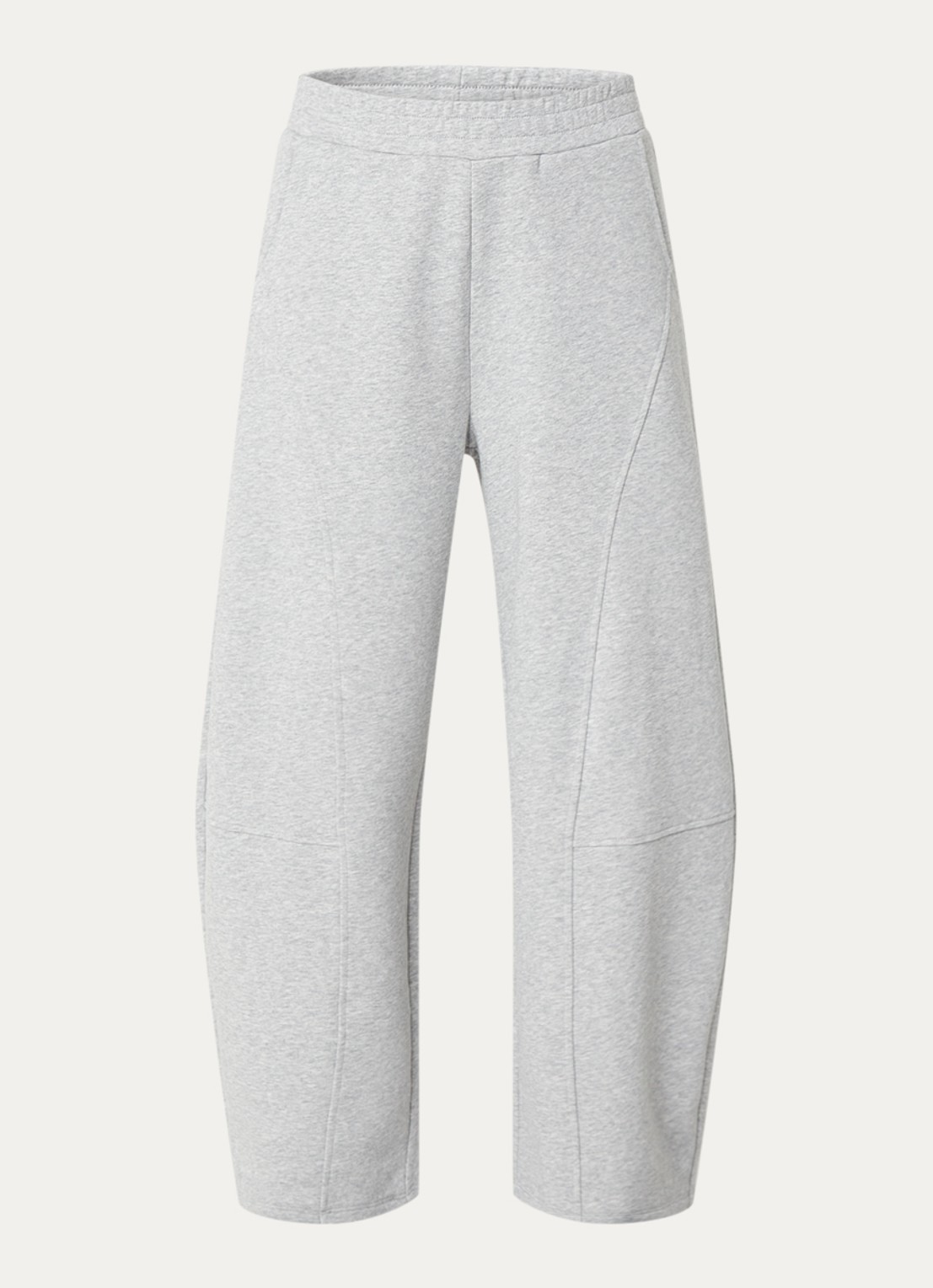 Benetton Mid waist wide fit joggingbroek met steekzakken - voorkant 3 lichtgrijs