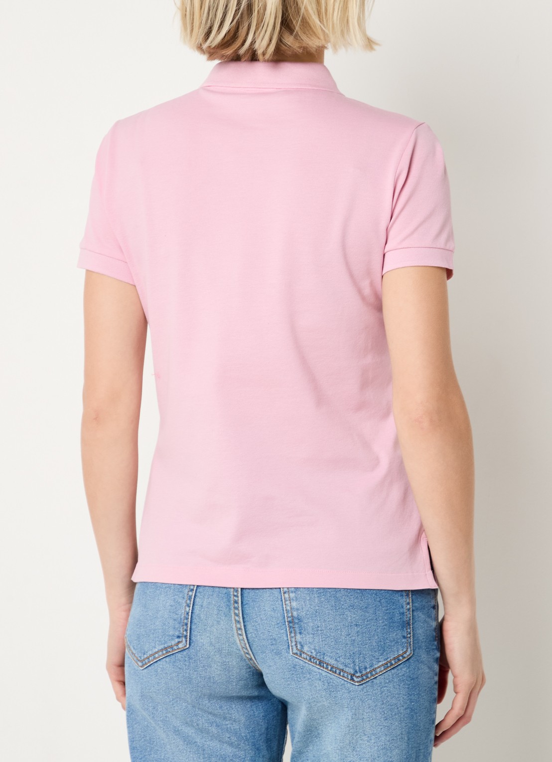 Benetton Polo met logo - achterkant 4 roze