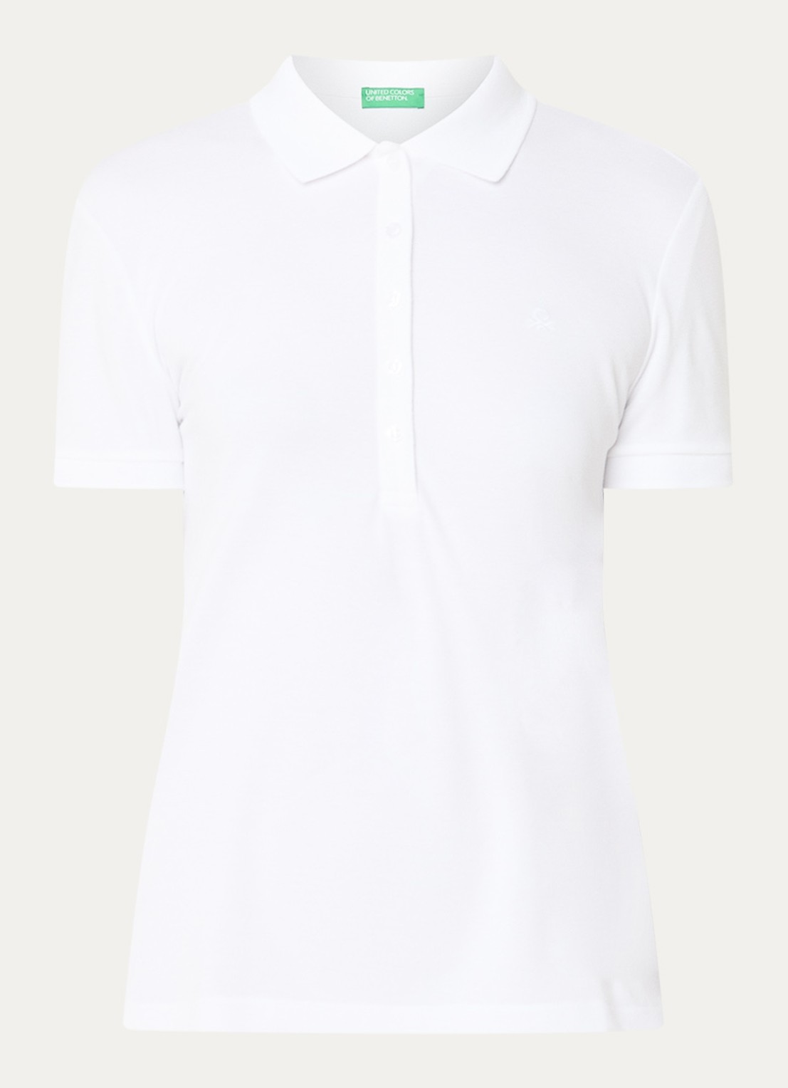Benetton Polo met logo - voorkant wit