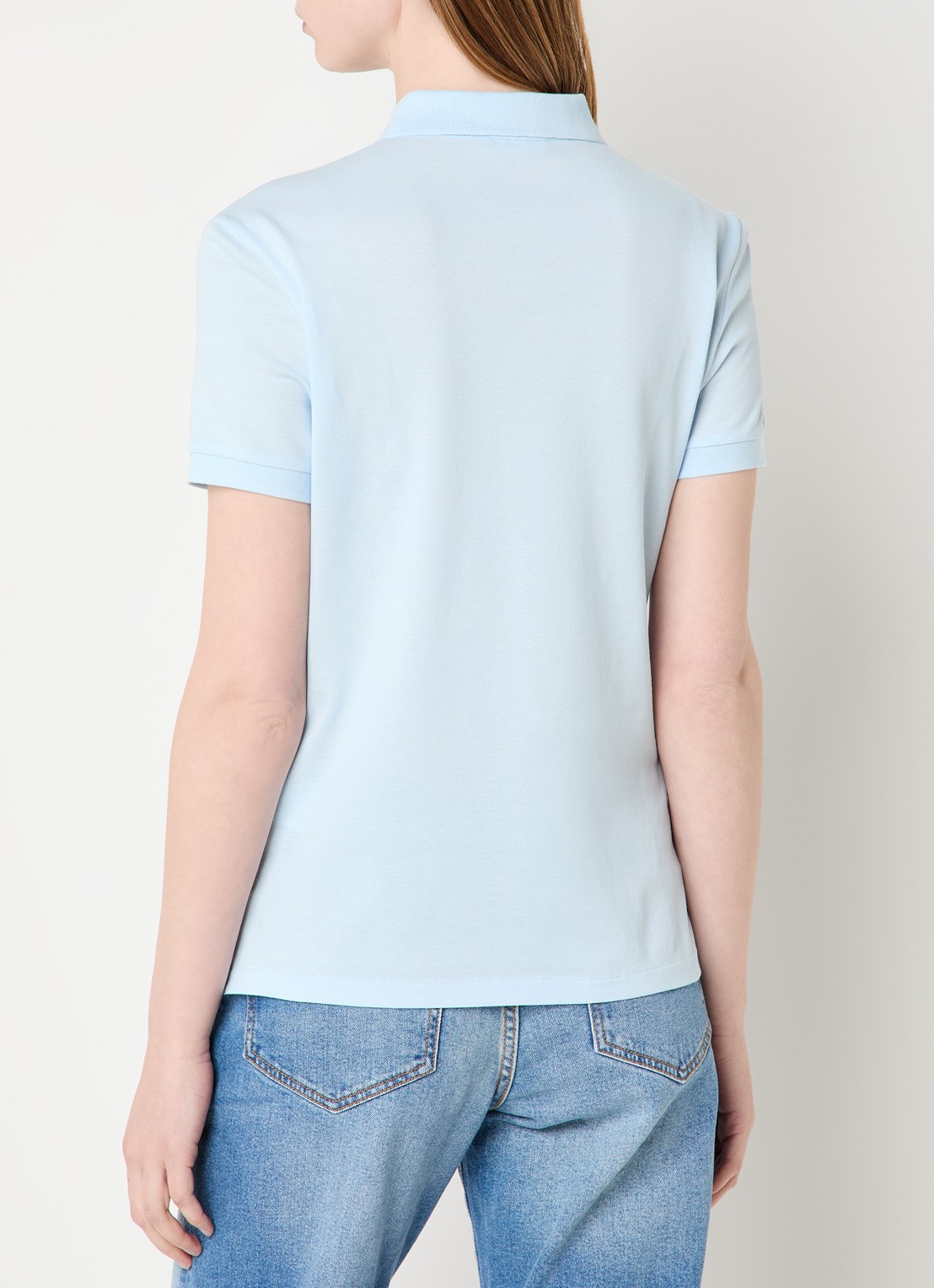 Benetton Polo met logo - achterkant 4 lichtblauw