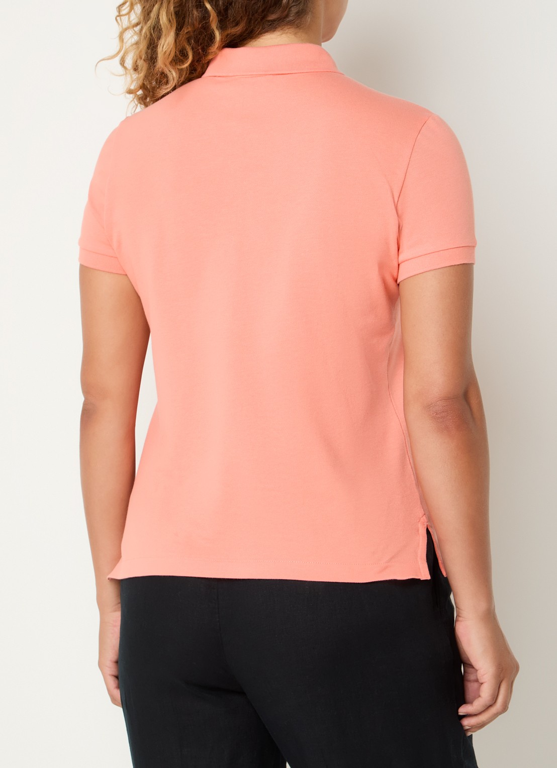Benetton Polo met logo - achterkant 4 abrikoos