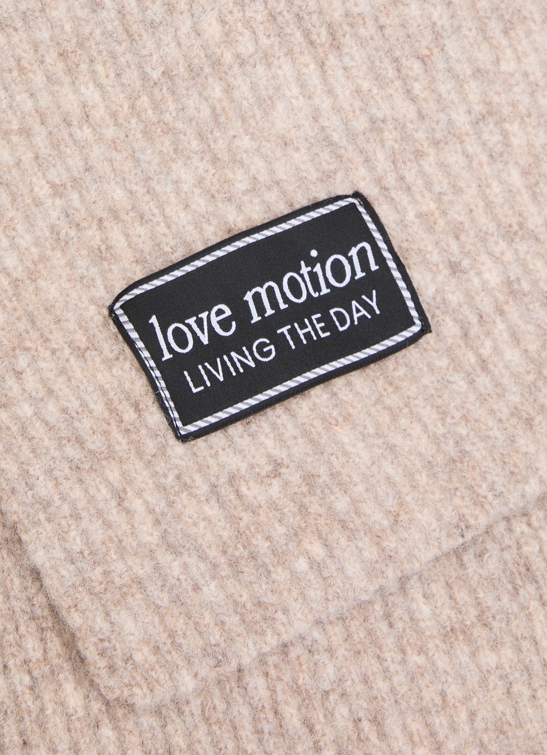Benetton  Sjaal met capuchon in wolblend - detail beige