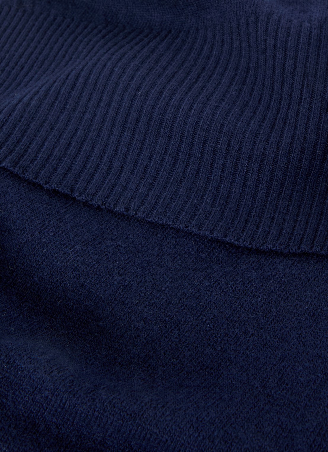 Benetton Sjaal van scheerwol 190 x 30 cm - detail 2 donkerblauw