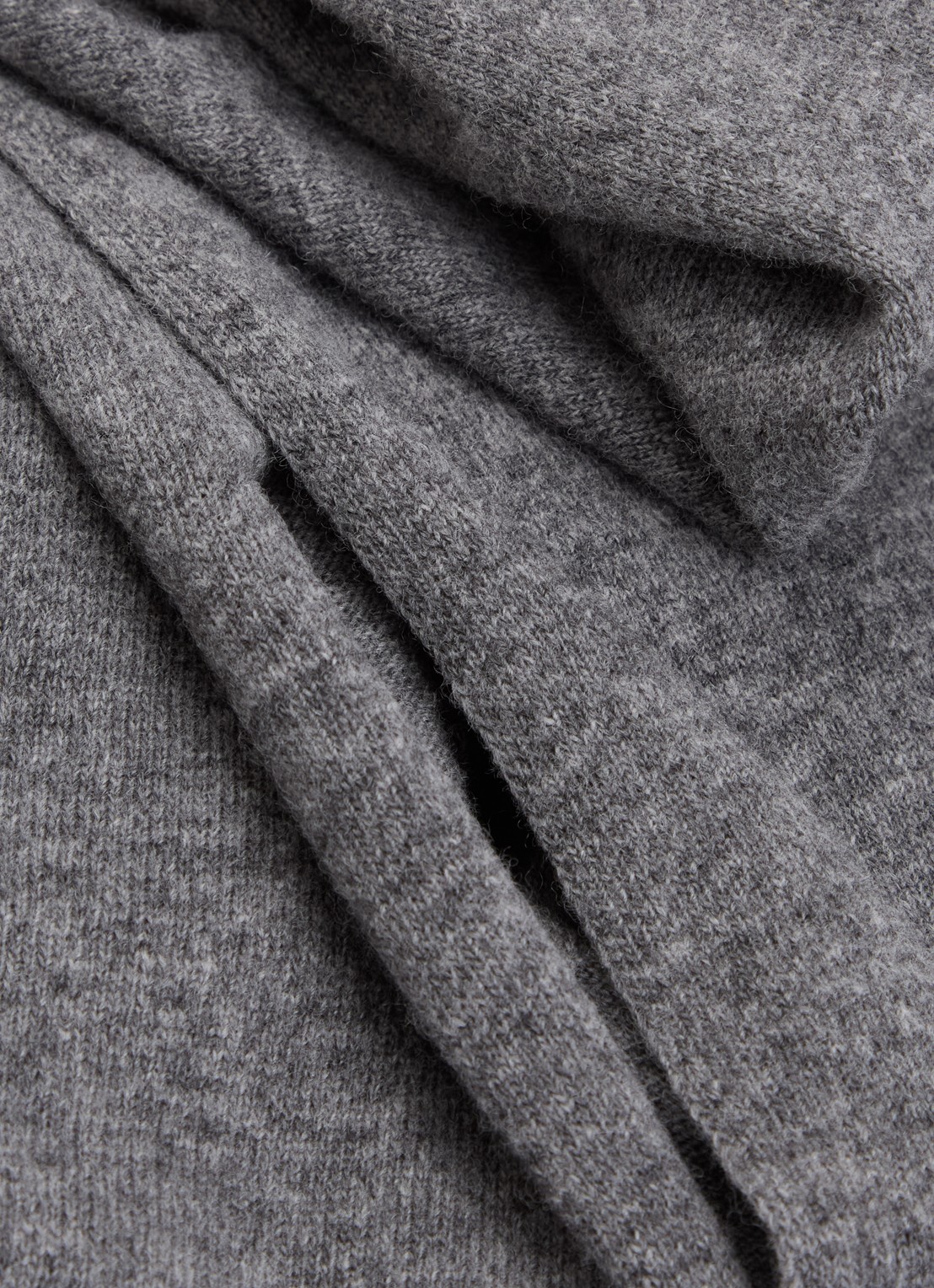 Benetton Sjaal van scheerwol 190 x 30 cm - detail 2 donkergrijs