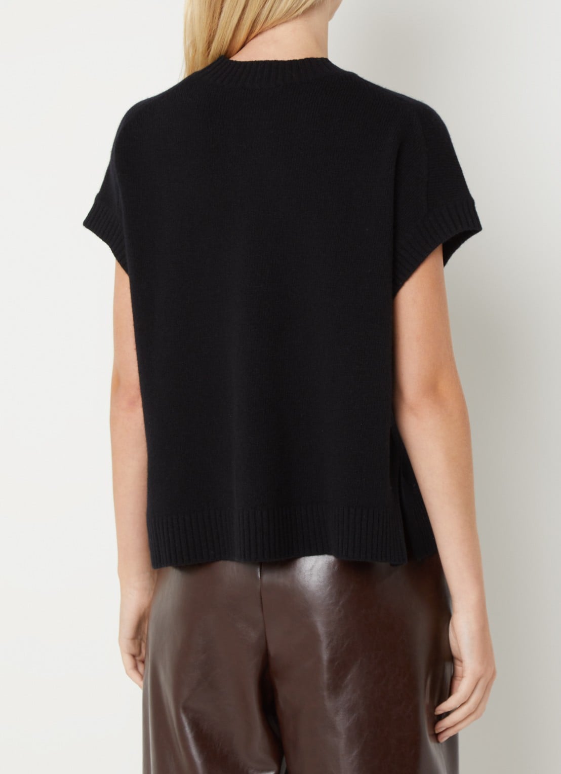 Benetton Spencer in wolblend met split - achterkant 4 zwart