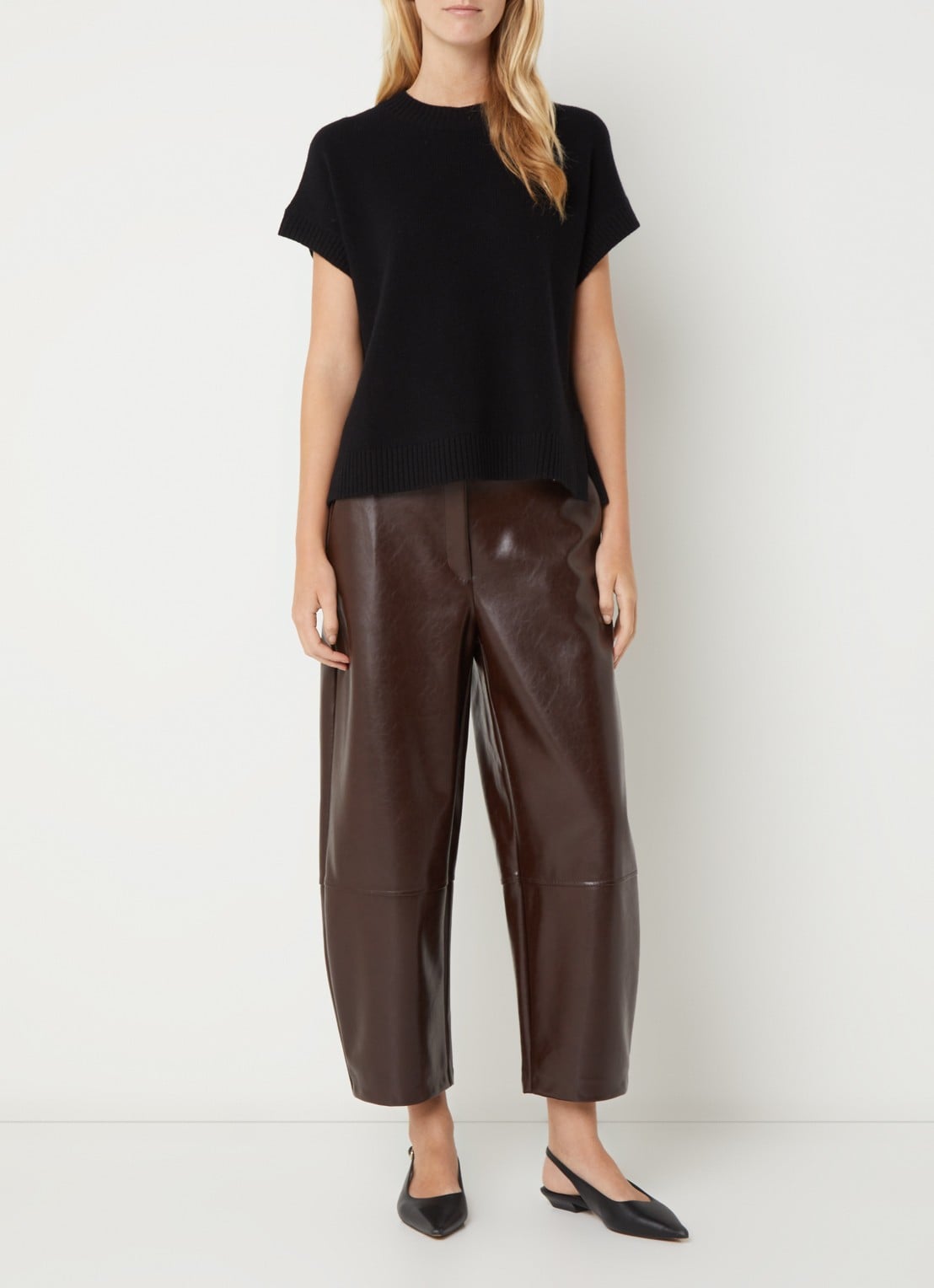 Benetton Spencer in wolblend met split - voorkant 3 zwart