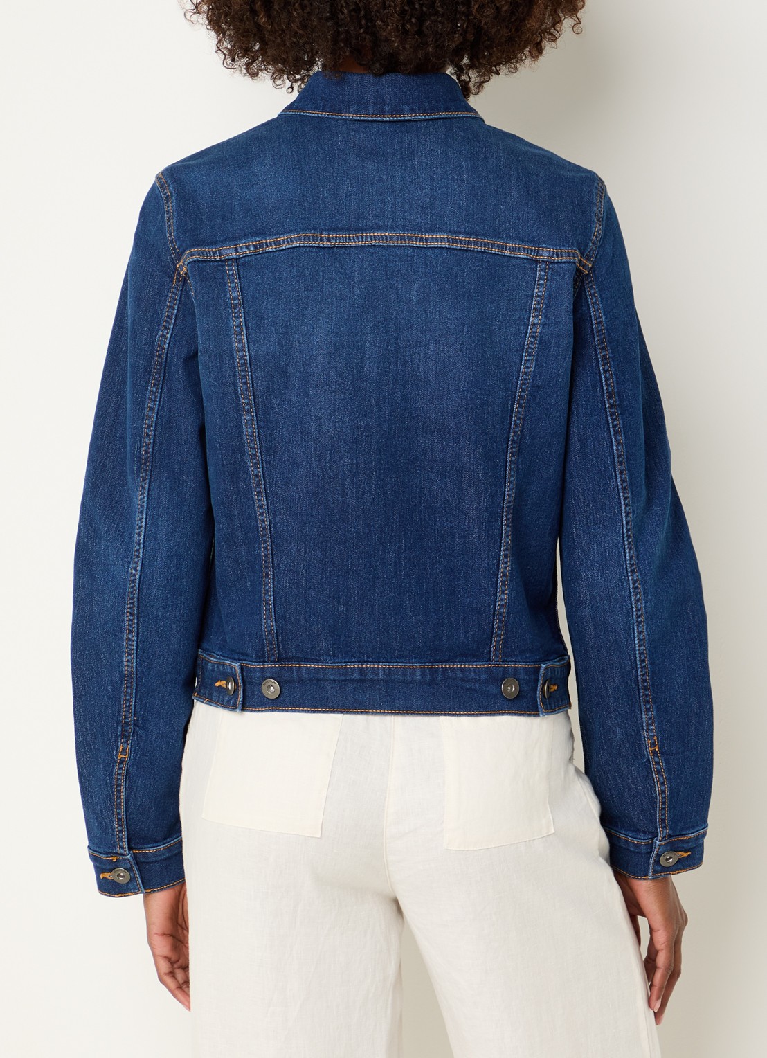 Benetton Spijkerjas met steekzakken - achterkant 4 indigo