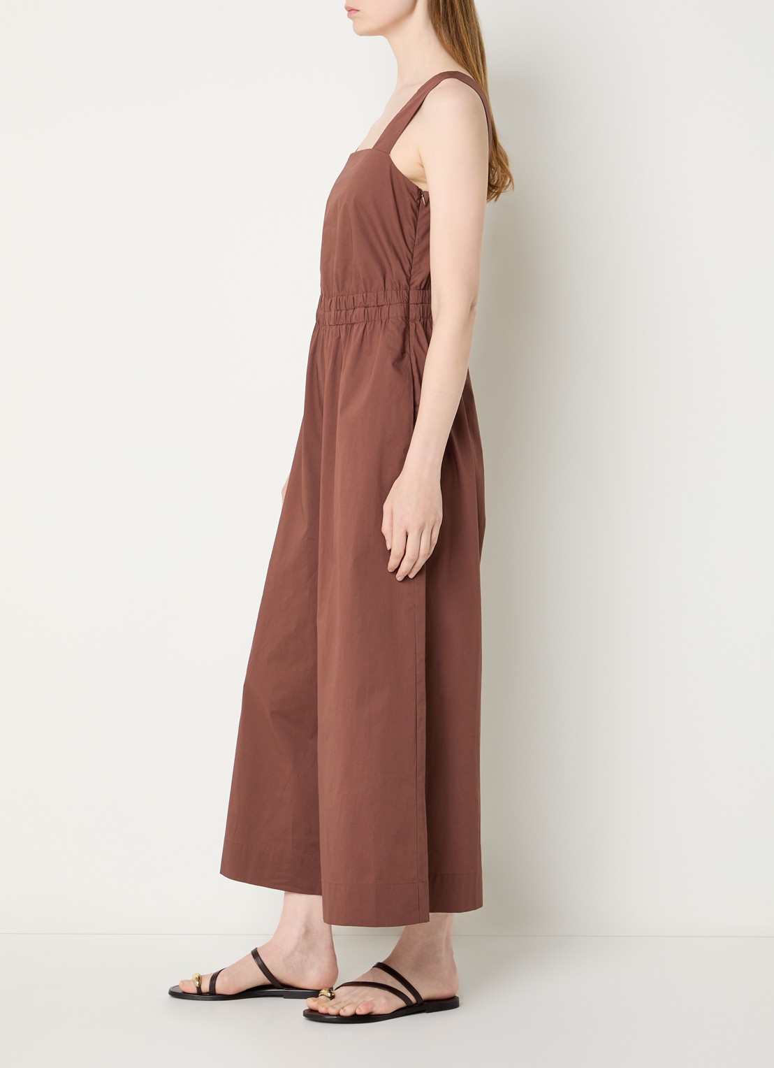Benetton Straight fit jumpsuit met steekzakken - voorkant 4 bruin