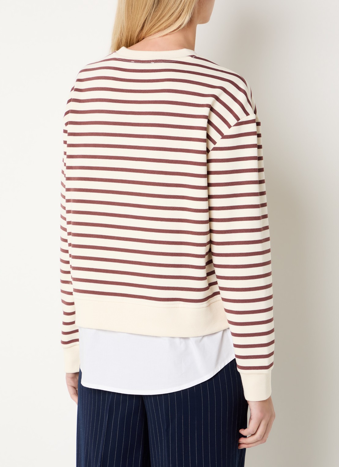 Benetton Sweater met streepprint - achterkant 2 creme