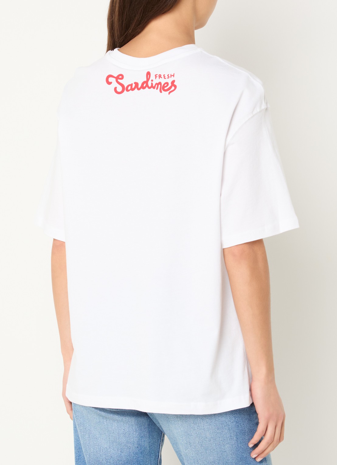 Benetton T-shirt met print - achterkant 4 gebroken wit