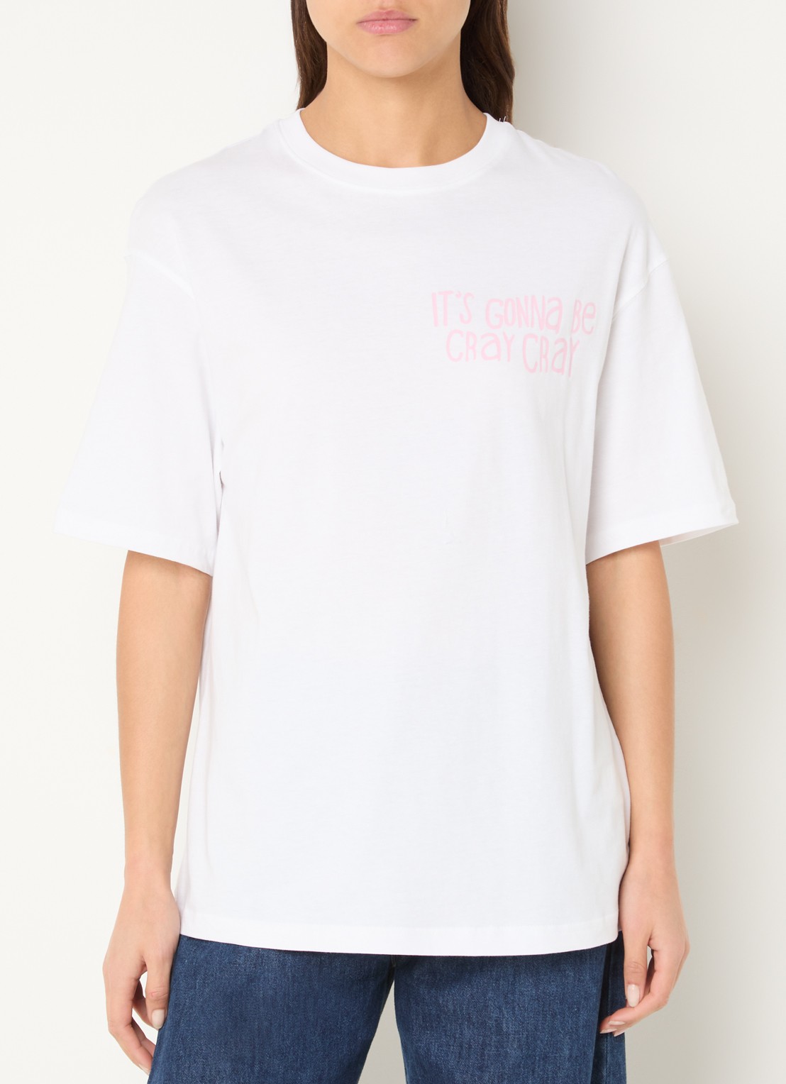 Benetton T-shirt met print - achterkant wit