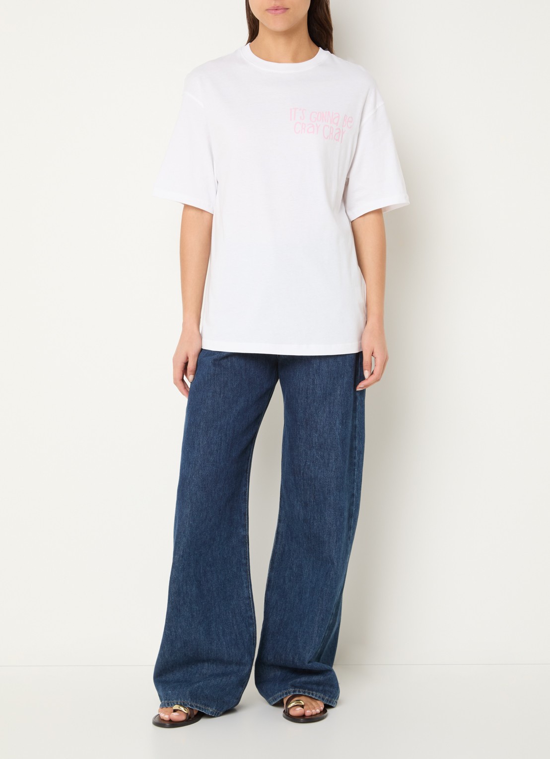 Benetton T-shirt met print - voorkant 3 wit