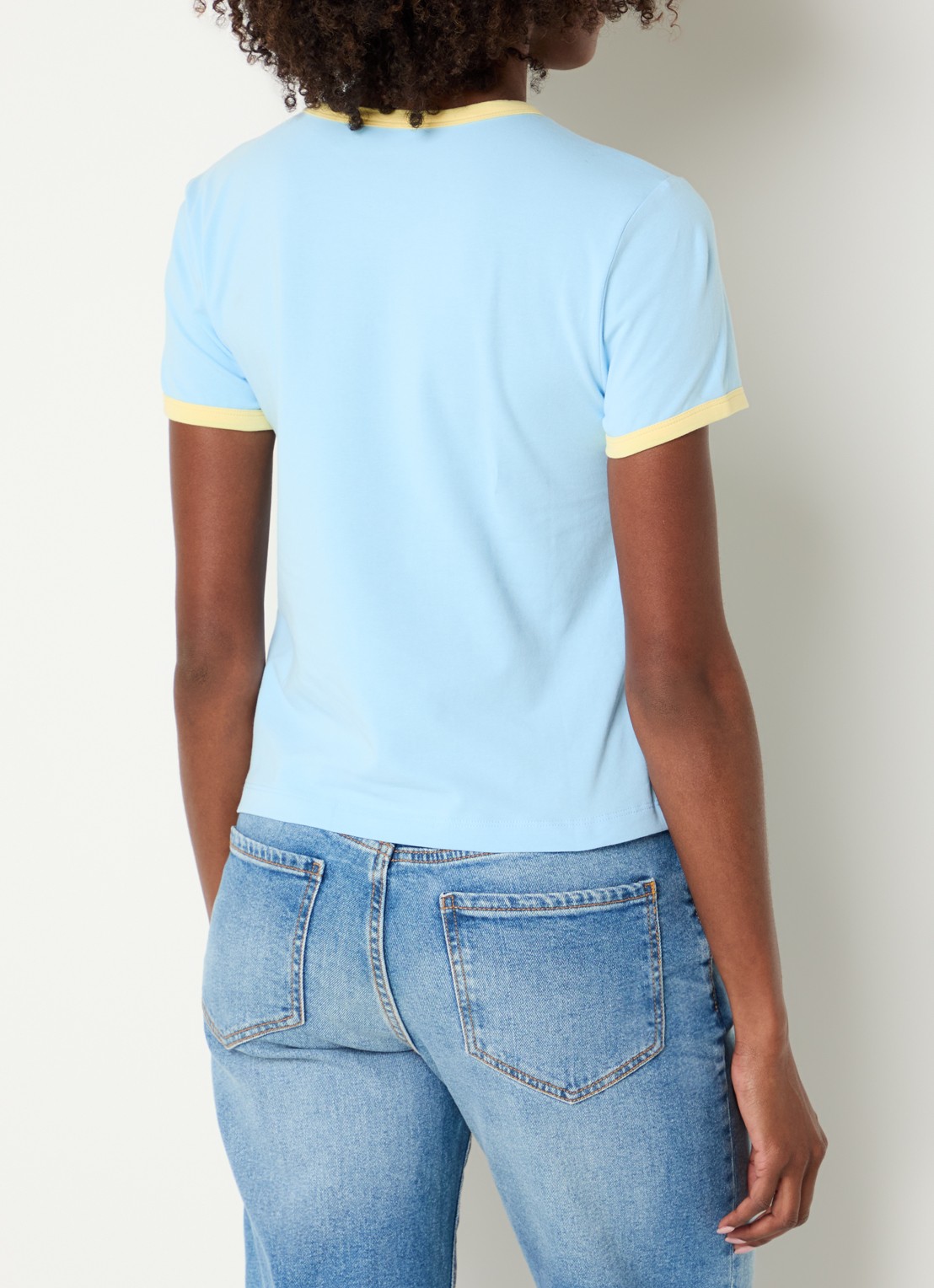 Benetton T-shirt met print - achterkant lichtblauw