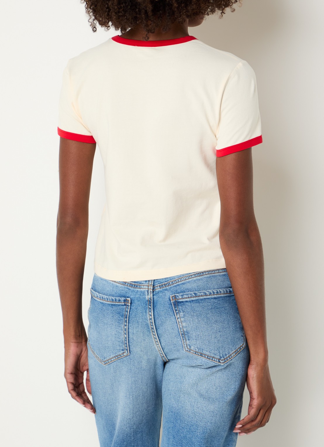 Benetton T-shirt met print - achterkant rood