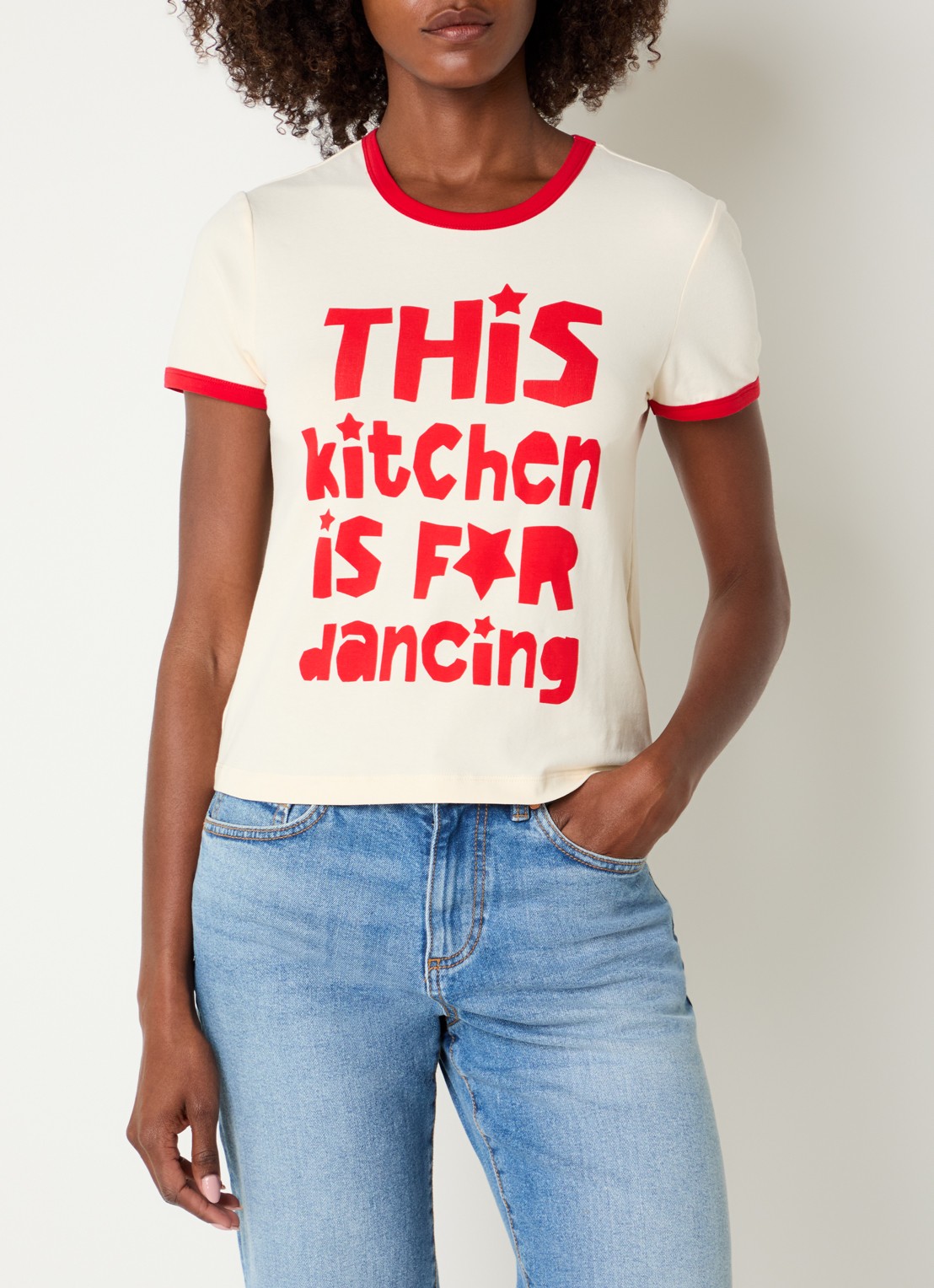 Benetton T-shirt met print - detail 4 rood