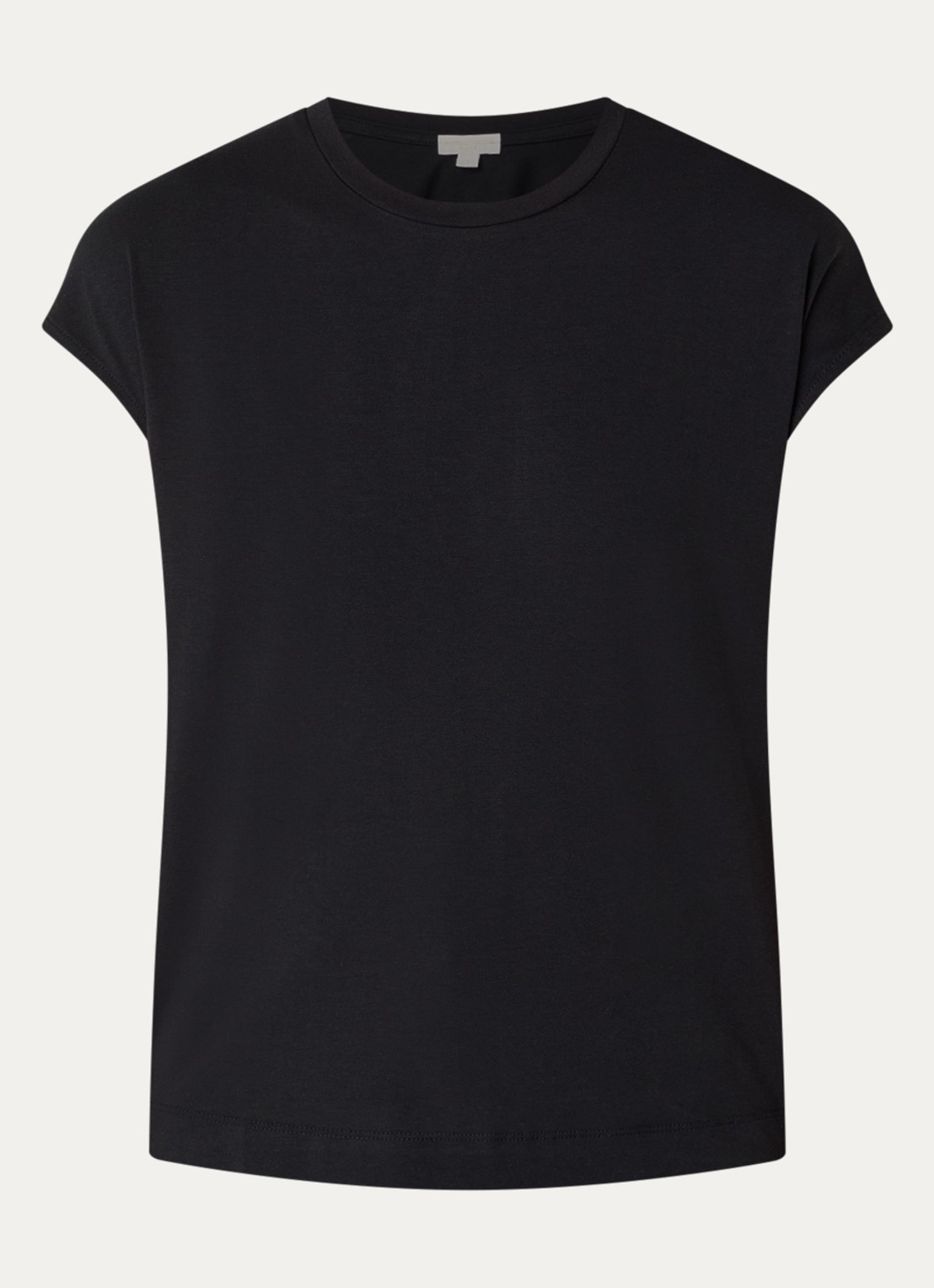 Benetton T-shirt met ronde hals - voorkant zwart