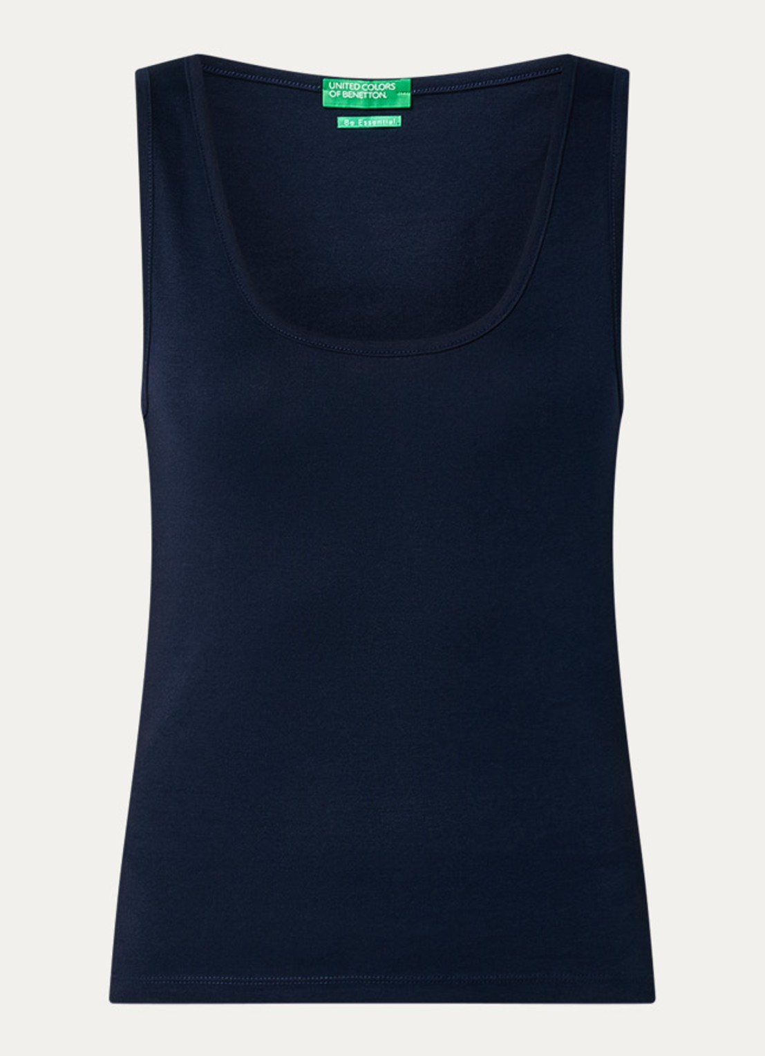 Benetton Tanktop met stretch - voorkant donkerblauw