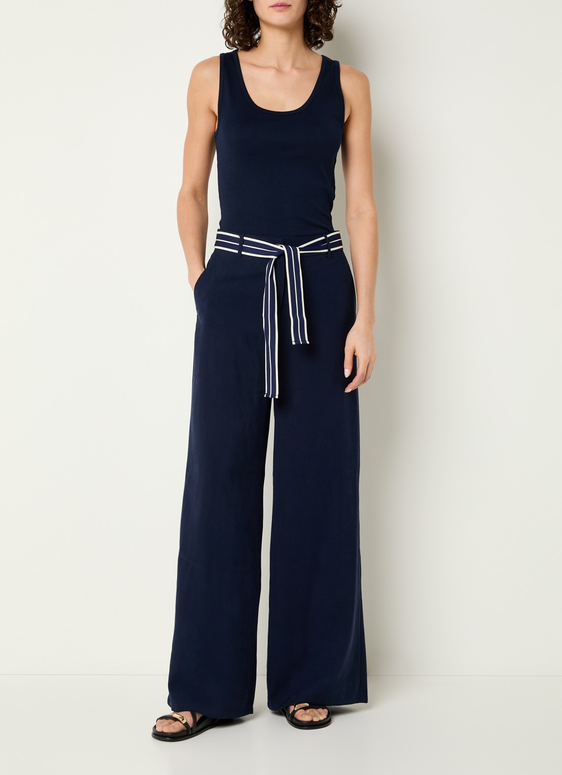 Benetton Tanktop met stretch - voorkant 2 donkerblauw